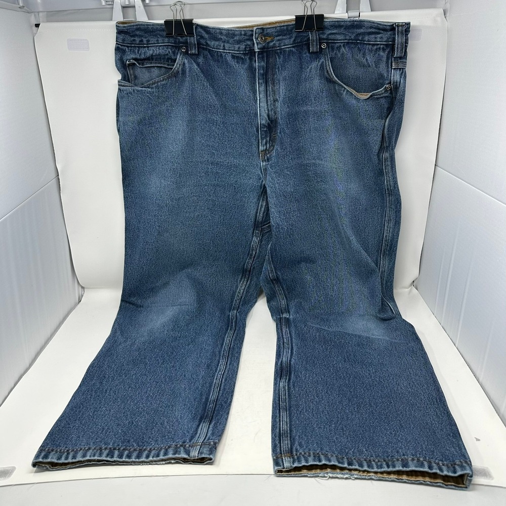 Duluth Trading Co Jeans Men 42x30 Blue Relaxed Fit Flannel Lined Workwear B23